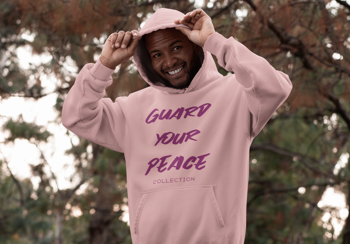 Guard Your Peace Premium Hoodie - Pale Pink