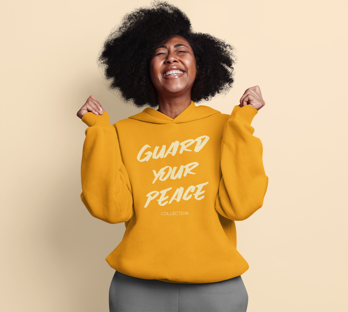 Guard Your Peace Premium Hoodie- Mustard